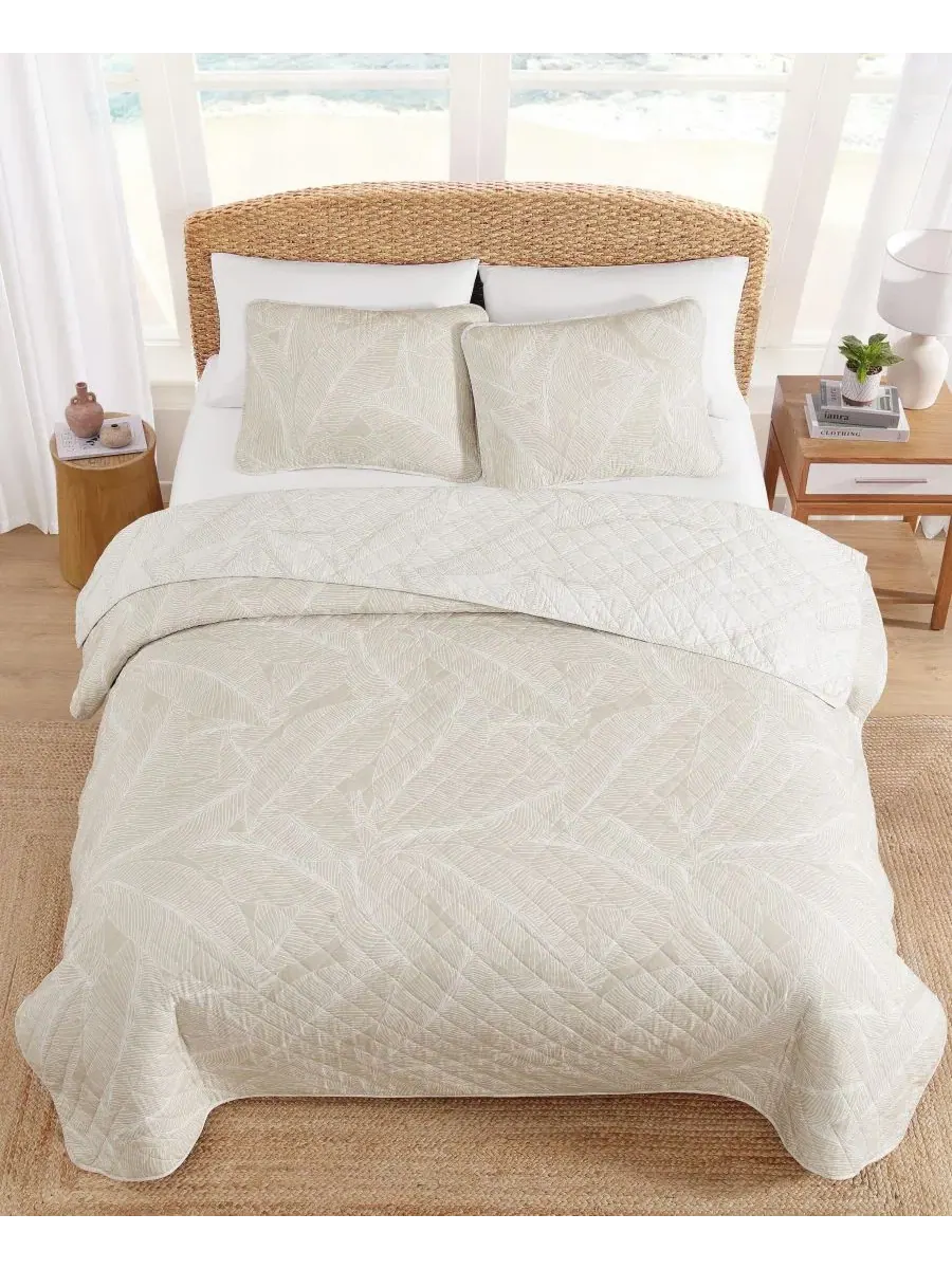 Комплект стеганого покрывала Pebble Palms Cotton Reversible 3-Piece Quilt Set Tommy Bahama Home — изображение 3 из 7