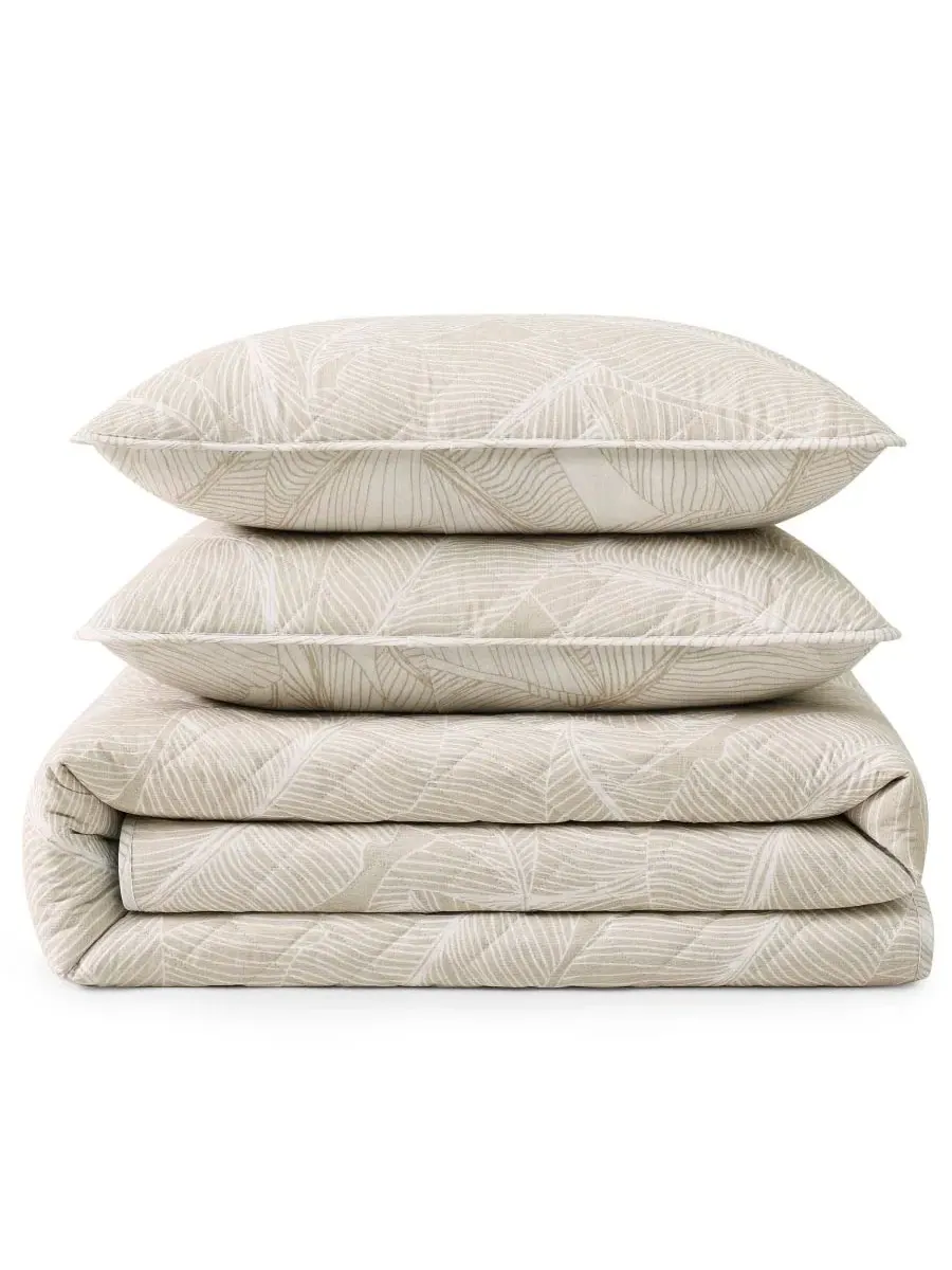Комплект стеганого покрывала Pebble Palms Cotton Reversible 3-Piece Quilt Set Tommy Bahama Home — изображение 6 из 7