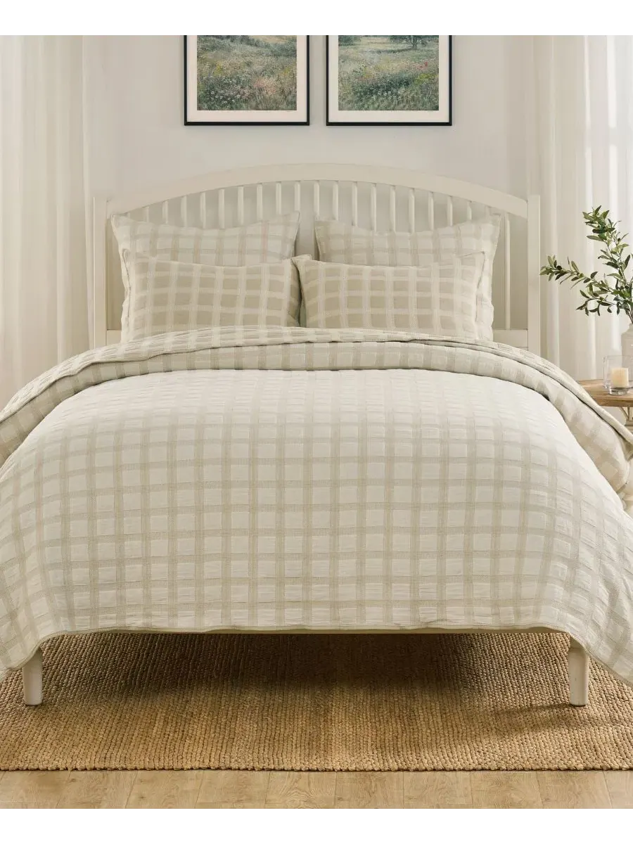 Покрывало-комплект Millhouse Jacquard-Woven 3-Piece Coverlet Set Greenland Home Fashions — изображение 2 из 6, тауп
