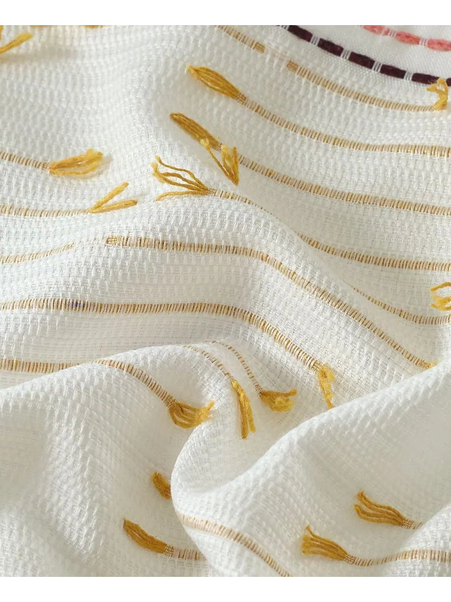 Комплект постельного белья Ferdinico Stripe из 7 предметов, размер Queen Stratford Park — изображение 3 из 7, белый желтый