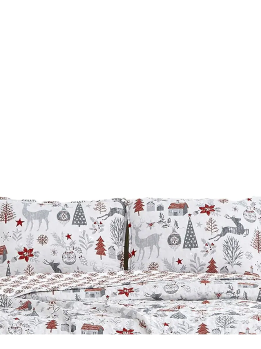 Двусторонний комплект постельного белья holly jolly lane, 6 предметов, размер twin. Southshore Fine — изображение 5 из 9