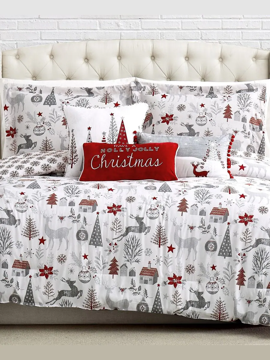 Двусторонний комплект постельного белья holly jolly lane, 6 предметов, размер twin. Southshore Fine — изображение 7 из 9