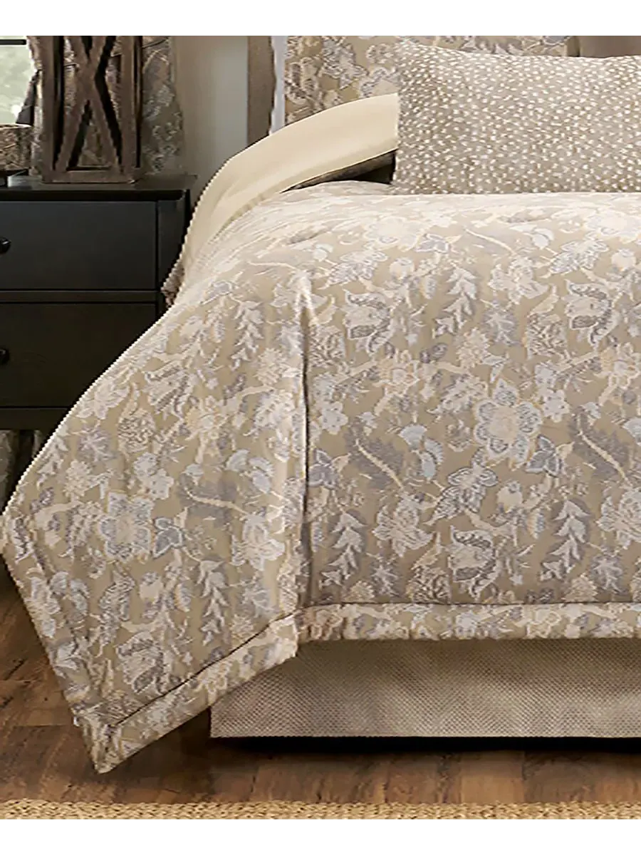 Комплект постельного белья Hannah Floral из 4 предметов — изображение 2 из 4, бежевый