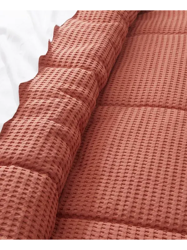 Комплект постельного белья Mills с вафельной текстурой, 2 предмета, 1/2 xl Levtex — изображение 2 из 4, глина
