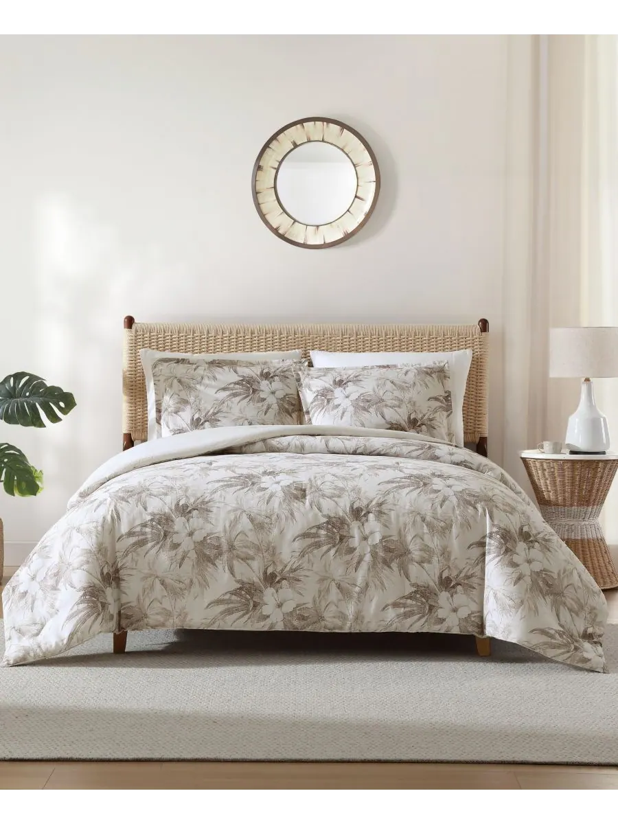 Комплект постельного белья Tommy Bahama Beachway Blooms, двусторонний, 3 предмета, размер