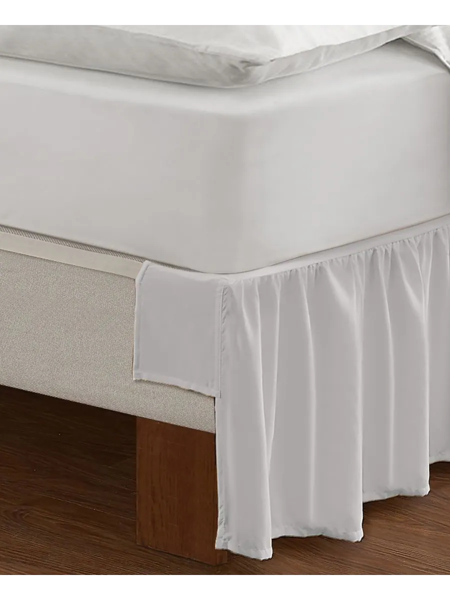 Покрывало для кровати Magic Skirt с оборками, размер California King Bed Maker's — изображение 7 из 10, белый
