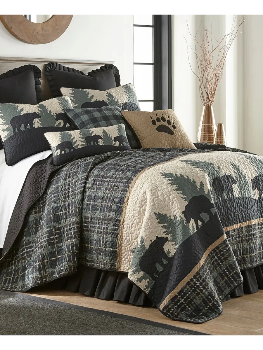 Комплект постельного белья Textiles Bear Walk из 3 предметов, размер Queen American Heritage — изображение 2 из 3, мульти