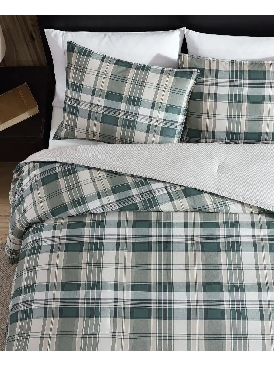 Комплект постельного белья Timbers Plaid Cotton Reversible 2 Piece Comforter Set, Twin Eddie Bauer — изображение 4 из 8
