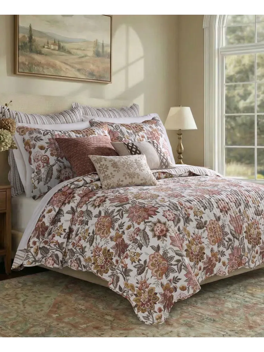 Комплект стеганого покрывала Blair Reversible, 3 предмета, King/California King Levtex Home — изображение 3 из 5, красный