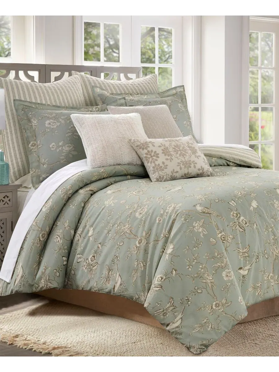 Комплект стеганого одеяла Lyon Reversible 3-предметный, Full/Queen Levtex Home — изображение 2 из 5, бирюзовый