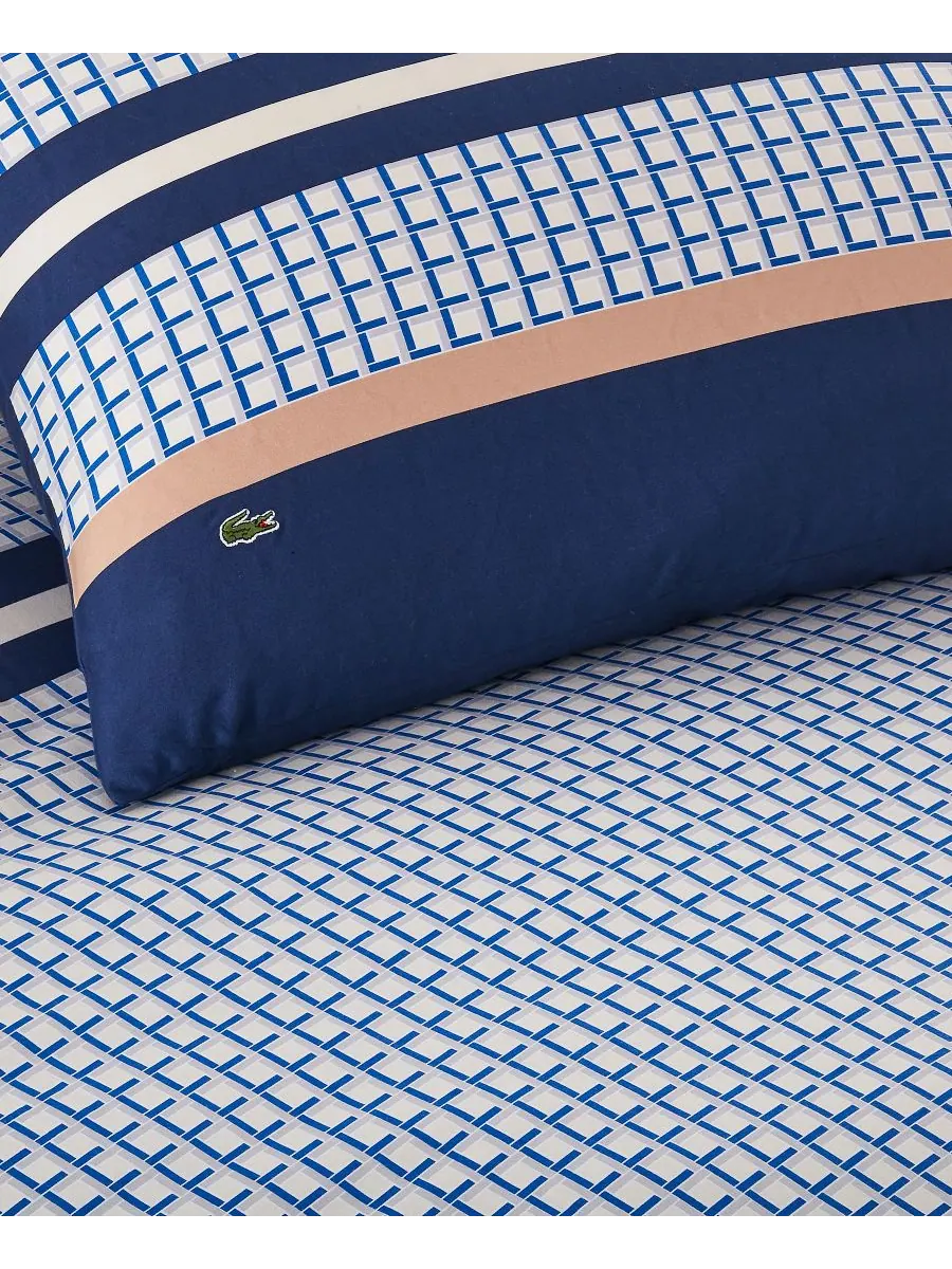 Комплект постельного белья Micro Logo из 3 предметов, размер King Lacoste Home — изображение 3 из 5, темно-синий