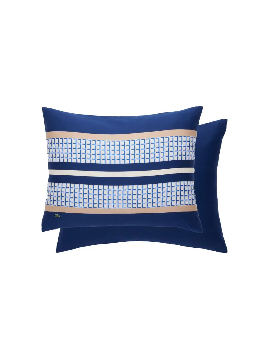 Комплект постельного белья Micro Logo из 3 предметов, размер King Lacoste Home — изображение 4 из 5, темно-синий