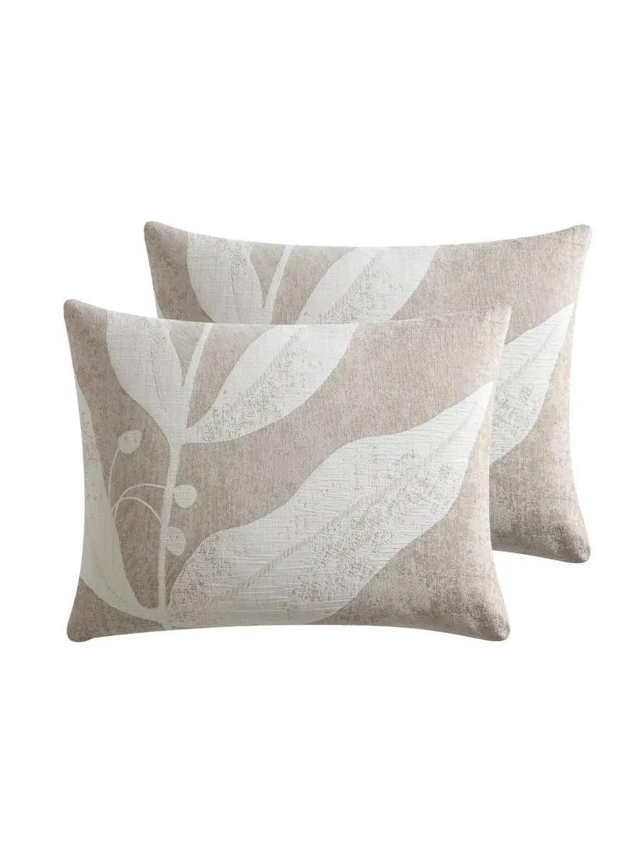 Комплект постельного белья Dala Jacquard, 5 предметов, Queen Riverbrook Home — изображение 7 из 9, пшеница
