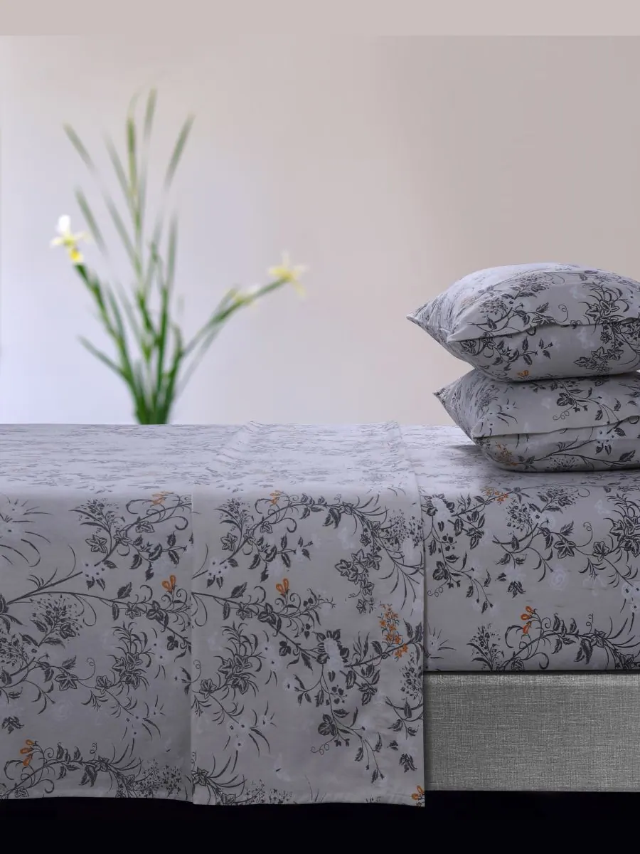 Комплект постельного белья Katy Floral Flannel Extra Deep Pocket, 4 предмета, размер California