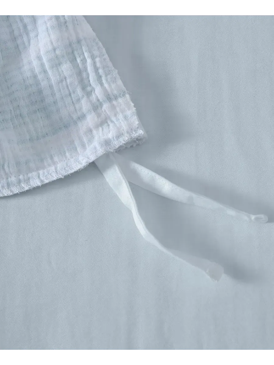 Комплект постельного белья Home Boracay Stripe Muslin Textured, 3 предмета, размер Queen Levtex — изображение 6 из 7, синий