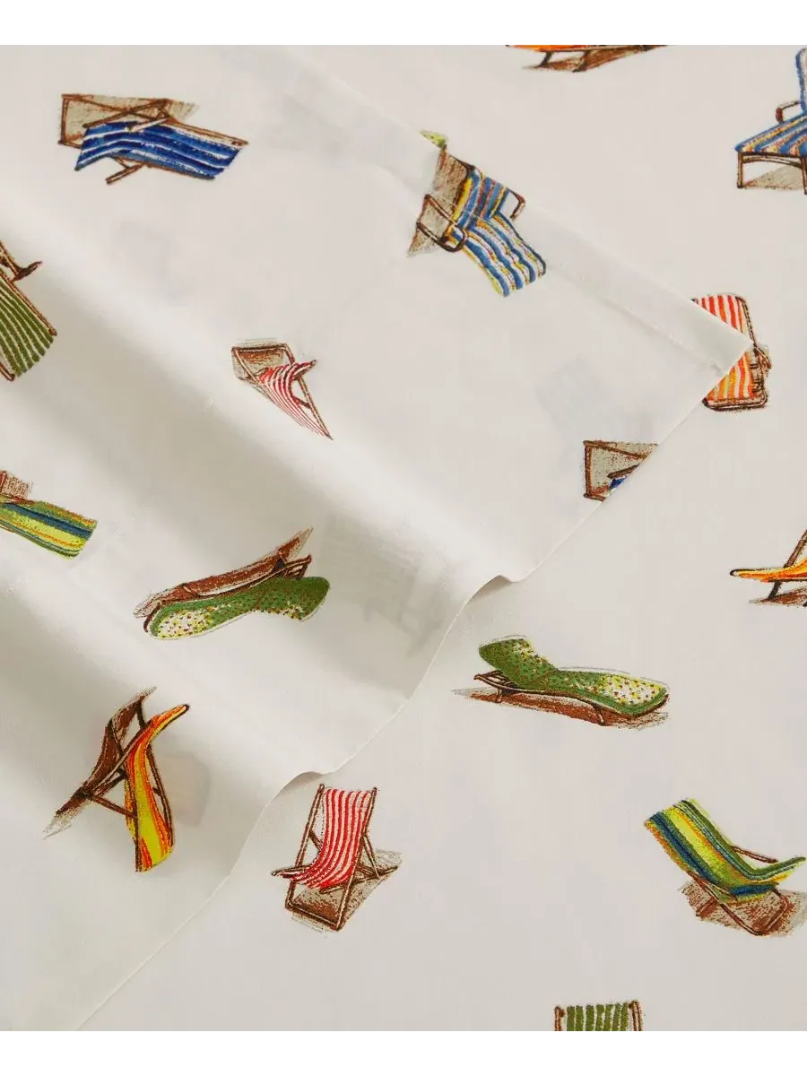 Комплект постельного белья Tommy Bahama Home, Beach Chairs — изображение 2 из 4, кремовый
