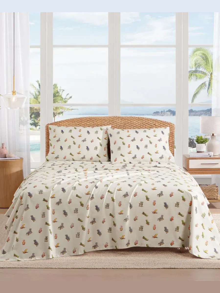 Комплект постельного белья Tommy Bahama Home, Beach Chairs — изображение 3 из 4, кремовый