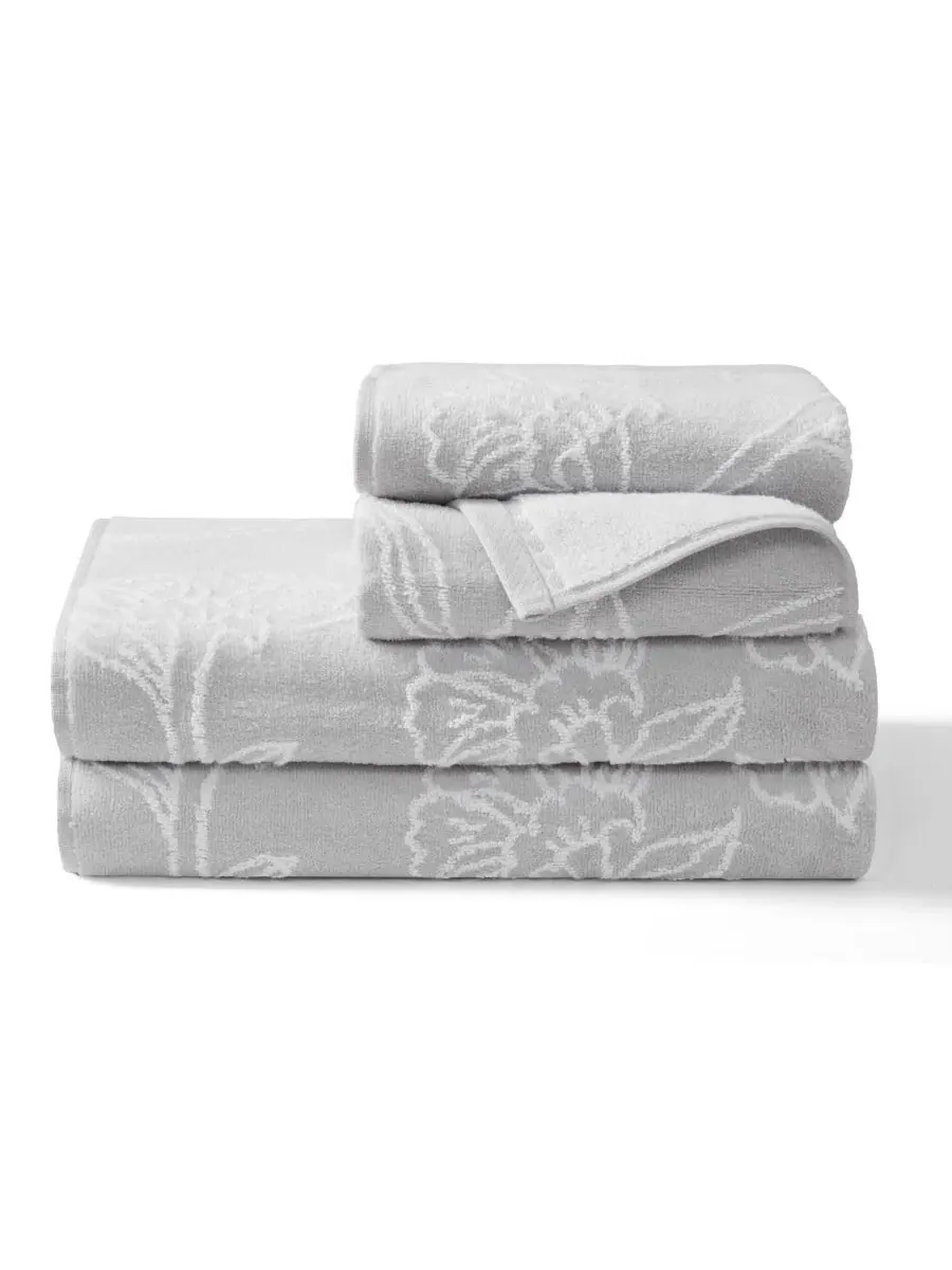 Набор полотенец банных из хлопка Floral Fan, 4 предмета Jessica Simpson