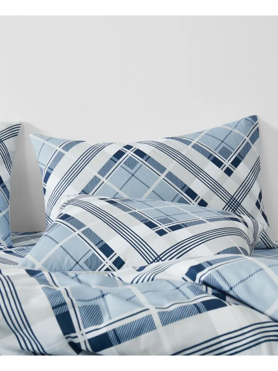 Комплект постельного белья Lars Plaid, 2 предмета, размер Twin/Twin XL Truly Soft — изображение 3 из 6, синий