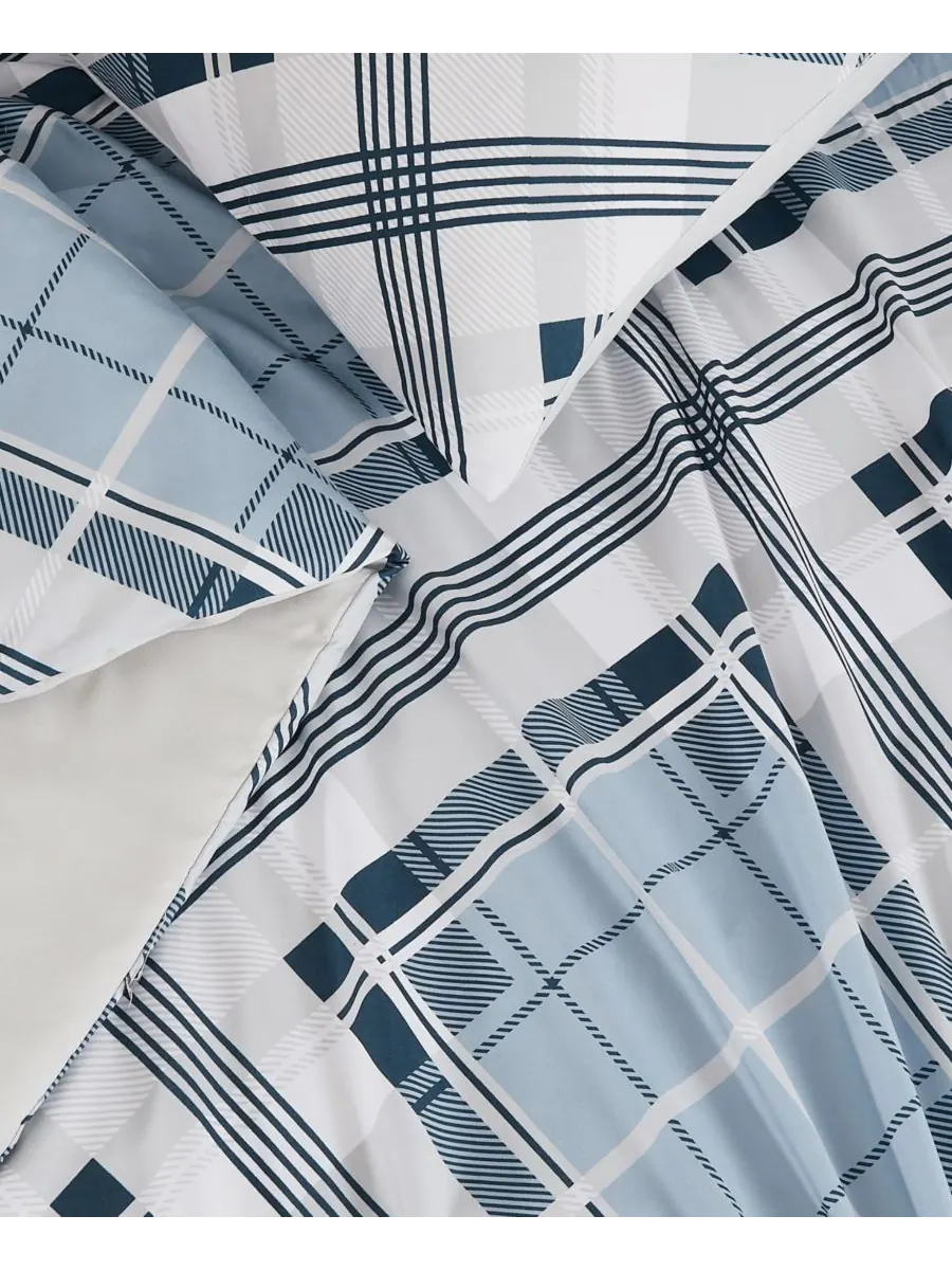 Комплект постельного белья Lars Plaid, 2 предмета, размер Twin/Twin XL Truly Soft — изображение 6 из 6, синий