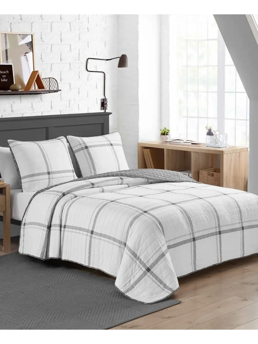 Комплект из двух двусторонних хлопковых стеганых одеял Fleetville, размер Twin Nautica