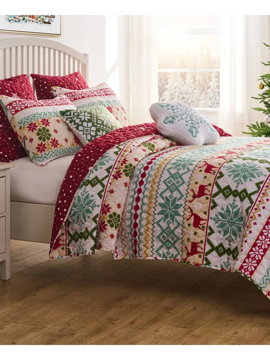 Комплект постельного белья Fair Isle Snow из 2 предметов, размер Twin Greenland Home Fashions