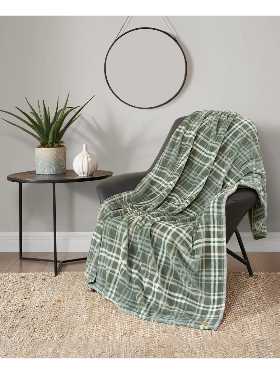 Мягкий плед в клетку «Кемпер», 50 x 70 дюймов Lucky Brand