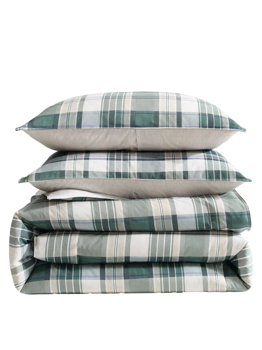 Комплект постельного белья Timbers Plaid, размер Full/Queen Eddie Bauer — изображение 6 из 8, зеленый