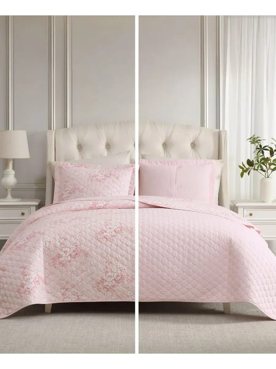 Двусторонний стеганый комплект из 3 предметов Toile Delightful, размер King Laura Ashley — изображение 4 из 8