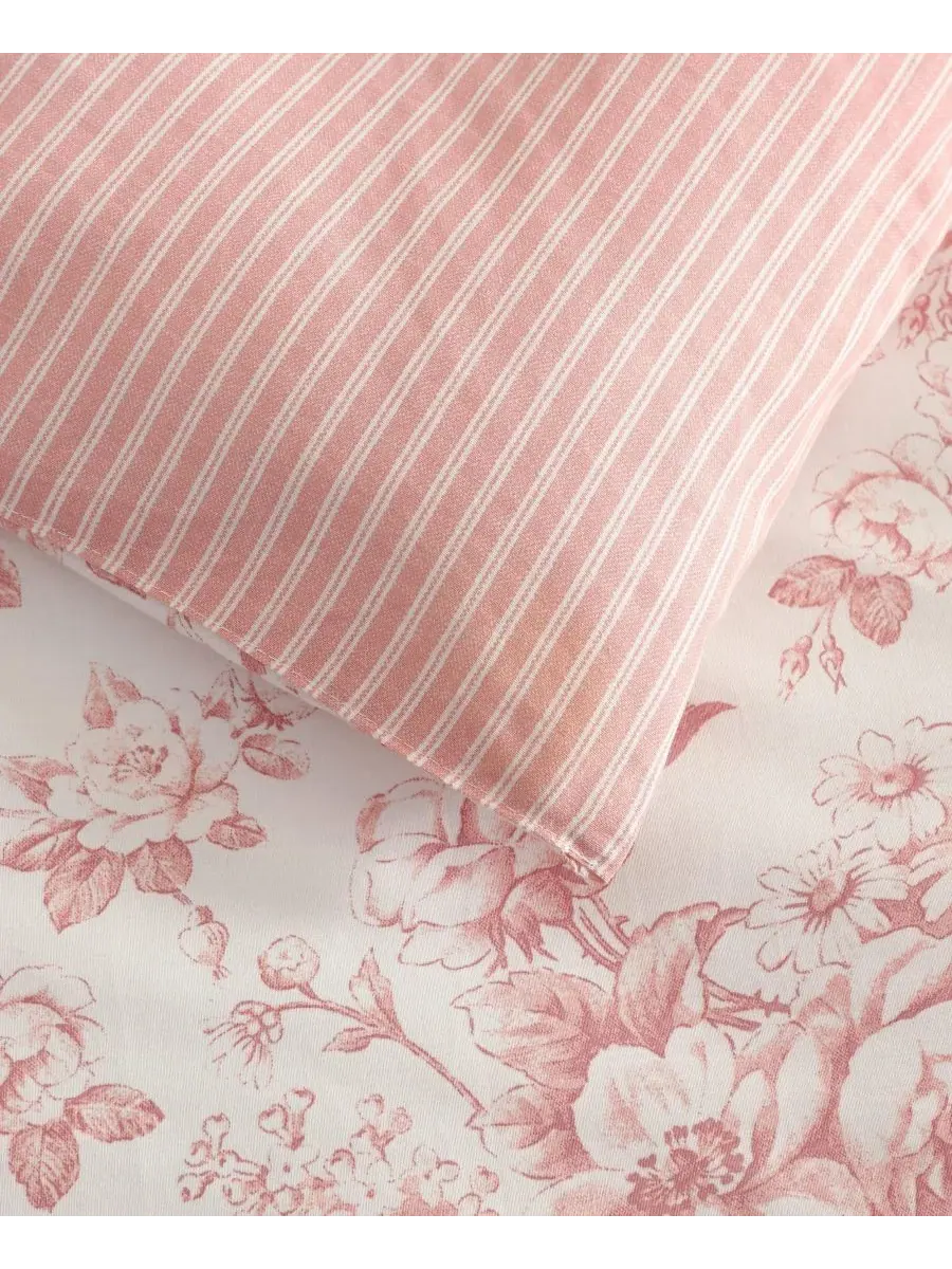 Комплект постельного белья Toile Delight из 3 предметов, размер King Laura Ashley — изображение 5 из 7, розовый/кремовый