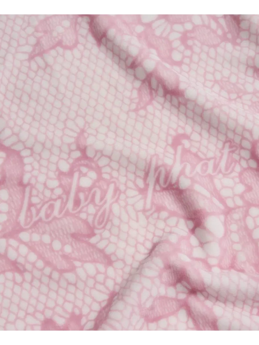 Большой плюшевый плед, 152 x 178 см Baby Phat — изображение 3 из 5, розовый