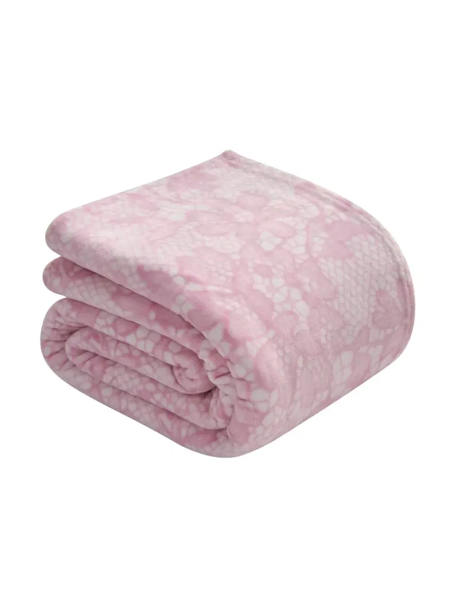 Большой плюшевый плед, 152 x 178 см Baby Phat — изображение 4 из 5, розовый