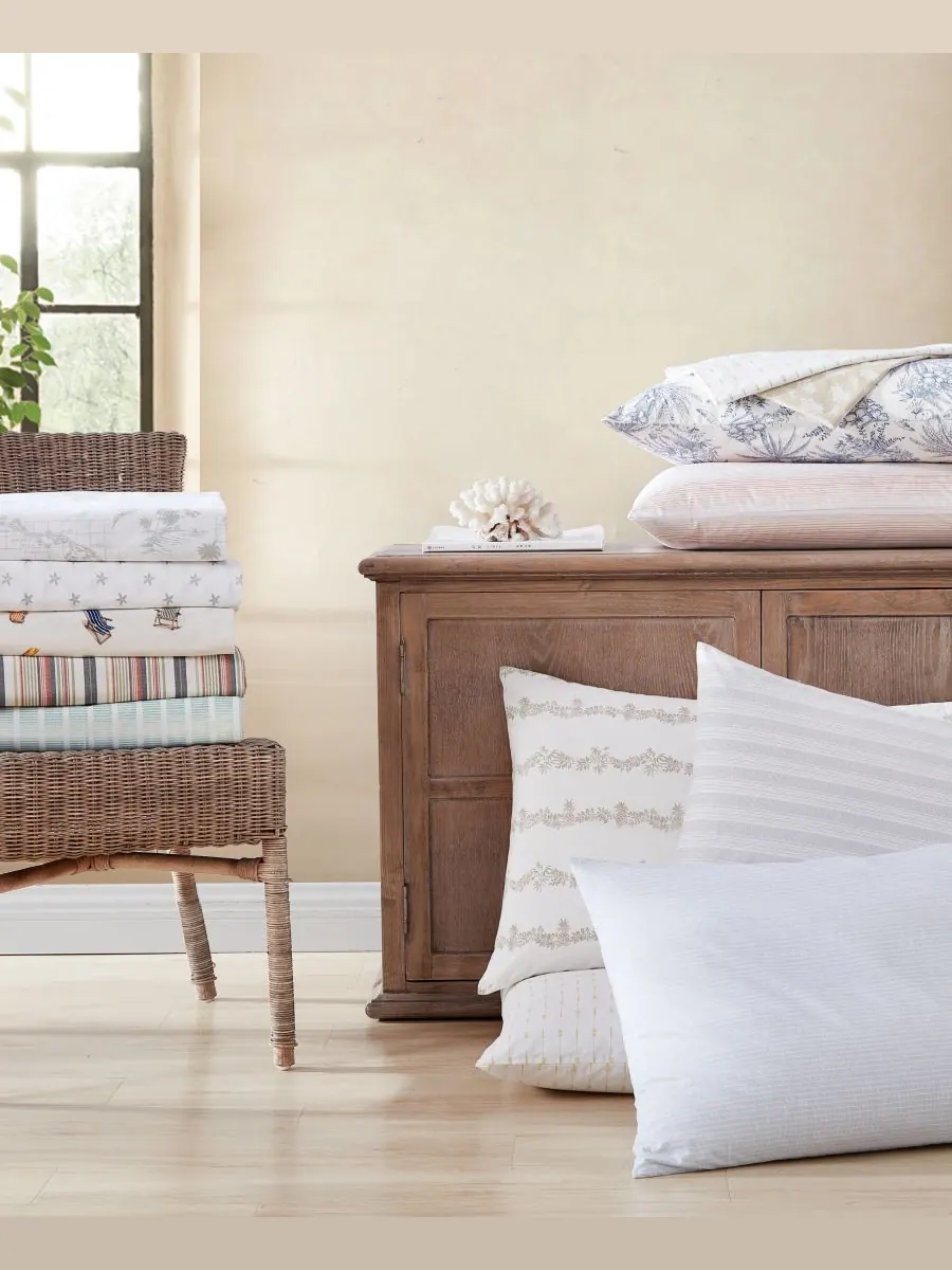 Комплект постельного белья Tommy Bahama Beach Chairs из хлопкового перкаля, 4 предмета, размер — изображение 4 из 5, мульти