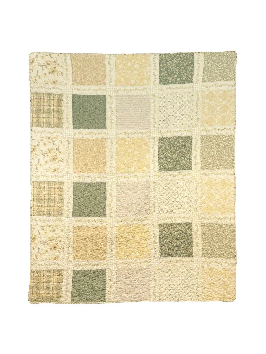 Плед из хлопка Meadow Cotton Throw Donna Sharp — изображение 4 из 4, желтый