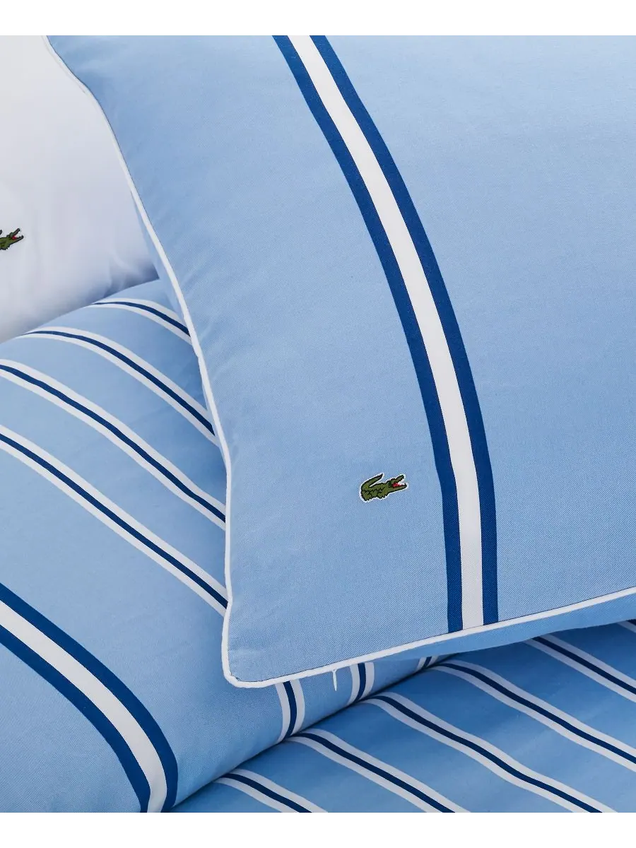 Комплект постельного белья hollis stripe из 3 предметов, размер full/queen Lacoste Home — изображение 4 из 6, синий