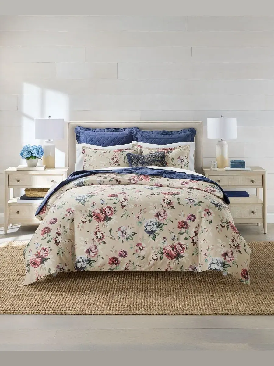 Комплект стеганого одеяла Ophelia Floral, 3 предмета Charter Club — изображение 8 из 9, бежевый