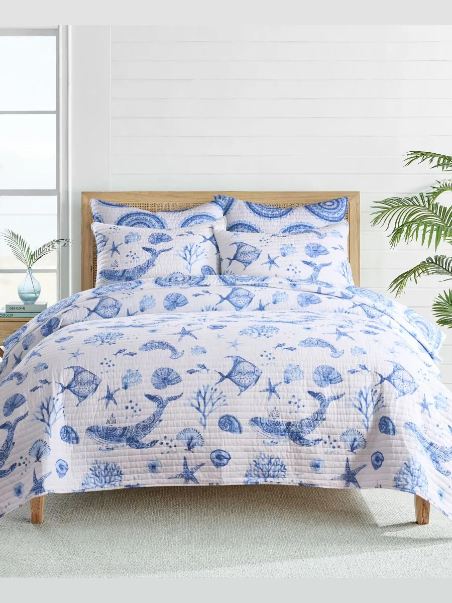 Комплект постельного белья Home Batik Ocean, 3 предмета, двусторонний, размер King/California King — изображение 3 из 5