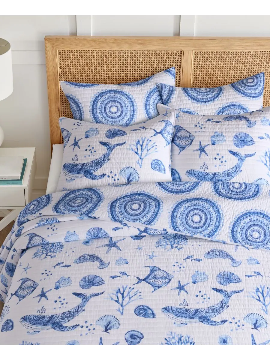 Комплект постельного белья Home Batik Ocean, 3 предмета, двусторонний, размер King/California King — изображение 4 из 5