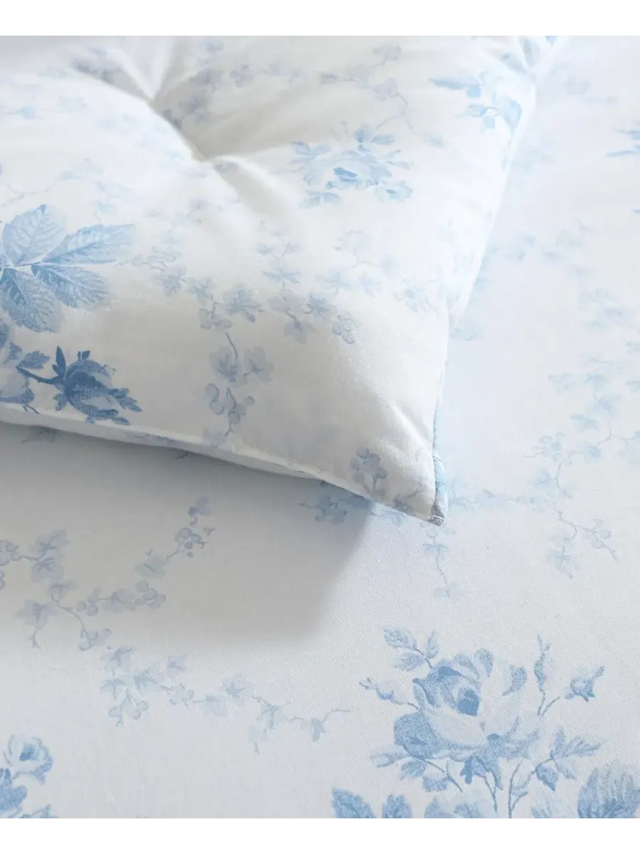 Комплект постельного белья Sophia Cotton, 2 предмета, размер Twin Laura Ashley — изображение 3 из 6, светлый синий белый