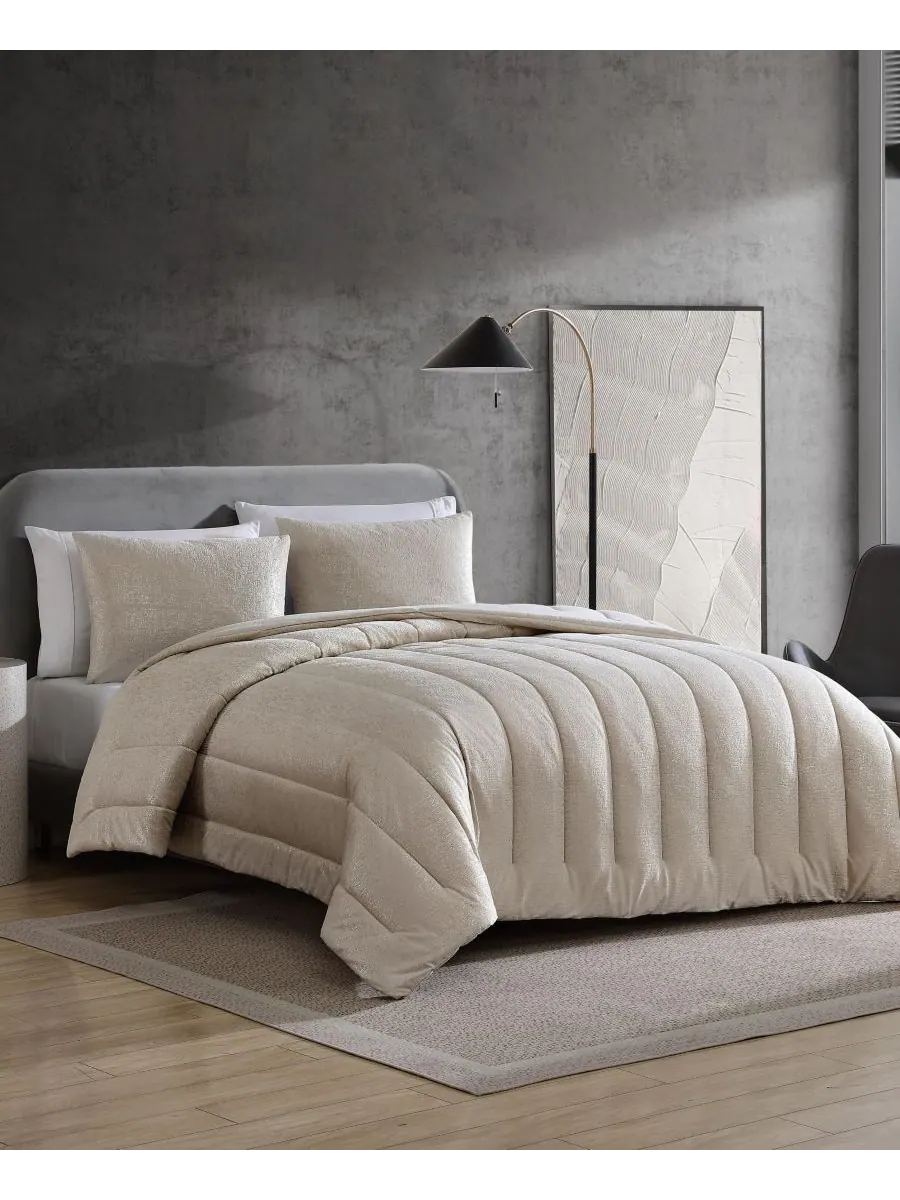 Комплект постельного белья Banks Velvet из 3 предметов, размер Full/Queen Kenneth Cole New York — изображение 3 из 9, белый