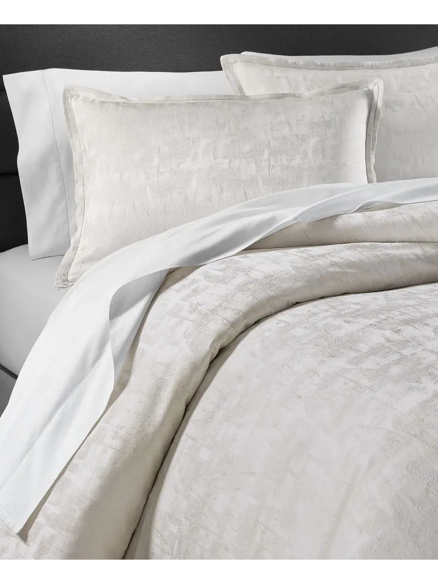 Комплект пододеяльника Cresca Solid, 3 предмета, Full/Queen Hotel Collection — изображение 3 из 4, бежевый