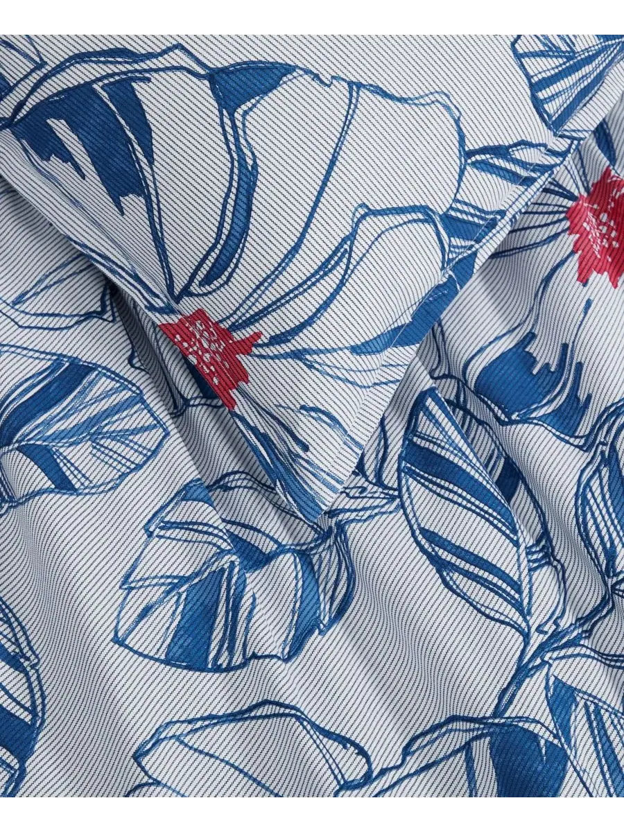 Комплект стеганого одеяла с флористическим принтом Paradise Cove Tommy Hilfiger — изображение 7 из 9, синий