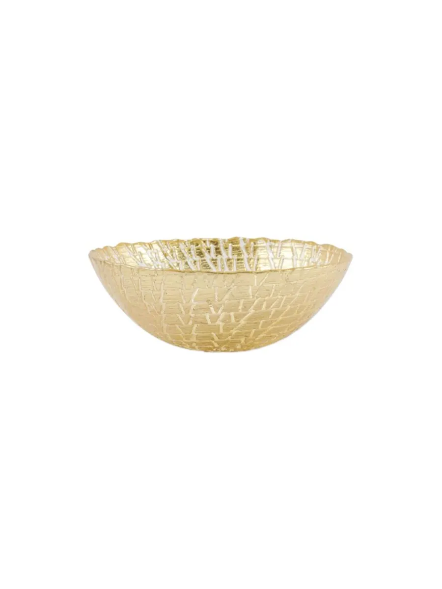 VIETRI Маленькая миска Rufolo Glass Gold Crocodile — золотистый