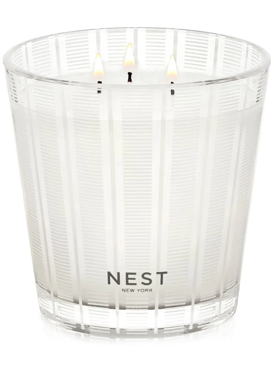 NEST New York Бамбуковая свеча с тремя фитилями, 21,1 унции — изображение 2 из 5, бежевый