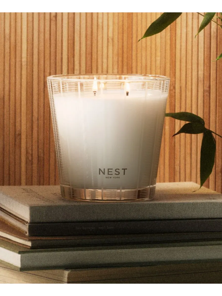 NEST New York Бамбуковая свеча с тремя фитилями, 21,1 унции — изображение 4 из 5, бежевый