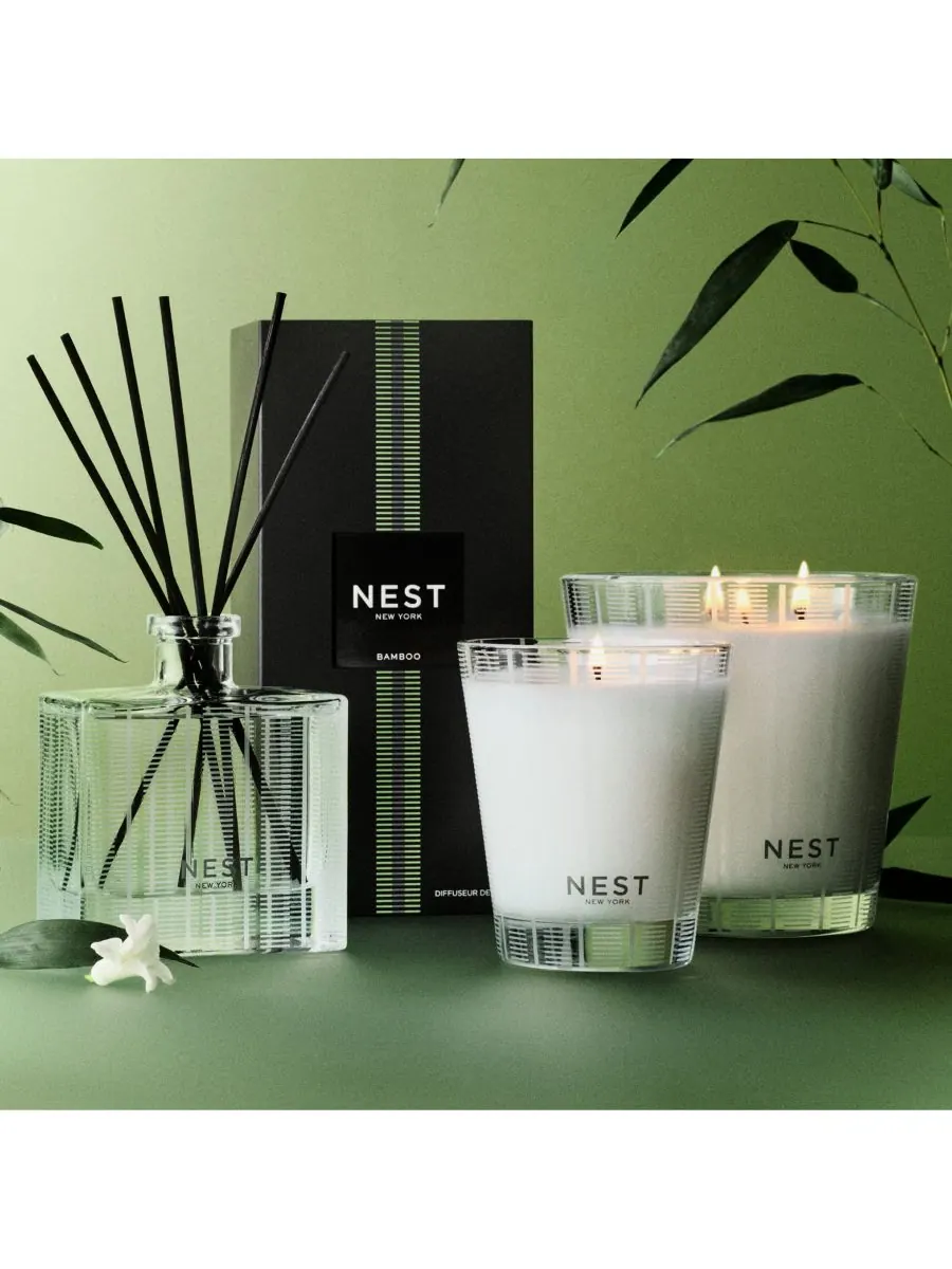 NEST New York Классическая бамбуковая свеча, 8,1 унции — изображение 5 из 5, бежевый