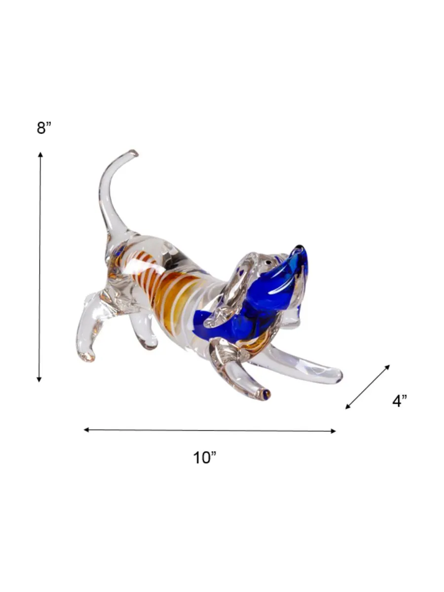 8-дюймовая стеклянная фигурка собачки Джои (Joey Dog Art Glass Figure) Dale Tiffany — изображение 3 из 6, мульти