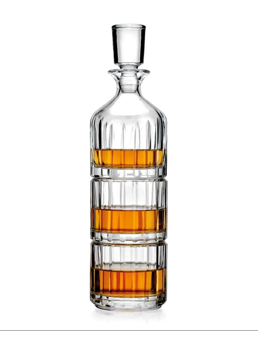 Набор из 3 графинов Parallels Stacking Decanter Godinger — изображение 2 из 5, прозрачный