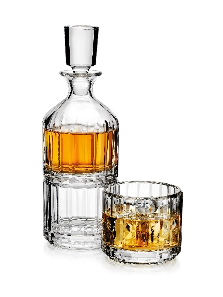 Набор из 3 графинов Parallels Stacking Decanter Godinger — изображение 4 из 5, прозрачный