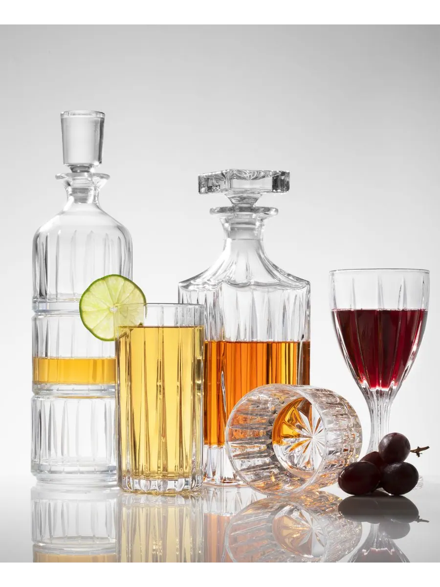 Набор из 3 графинов Parallels Stacking Decanter Godinger — изображение 5 из 5, прозрачный